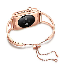 Avis Wewoo Bracelet en forme de lettre V avec bracelet en métal et boucle en acier inoxydable pour Apple Watch séries 3 et 2 et 1 42 mm (or rose)