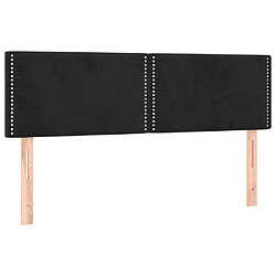 vidaXL Têtes de lit 2 pcs Noir 72x5x78/88 cm Velours