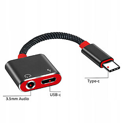 Avis GUPBOO Adaptateur USB-C vers Jack 3,5 mm 2 en 1 pour POCO F3 5G,JL1259