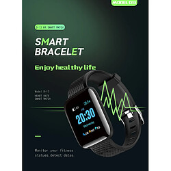 Wewoo Bracelet connecté D13 1,3 pouces couleur écran OLED Intelligent IP67 ÉtancheRappel d'appel de soutien / Surveillance de la fréquence cardiaque / de la pression artérielle / du sommeil / Rappel de position assise excessive / de l'oxygène sanguin Rouge