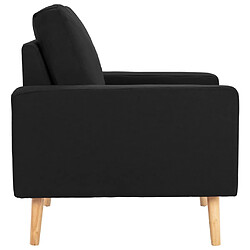 Avis vidaXL Fauteuil Noir Tissu