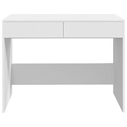 Acheter vidaXL Bureau Blanc 101x50x76,5 cm Aggloméré