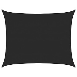 vidaXL Voile d'ombrage 160 g/m² rectangulaire noir 6x8 m PEHD