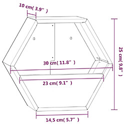 vidaXL Jardinières murales 2 pcs Rouillé Acier corten 30x10x25 cm pas cher