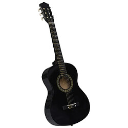 vidaXL Guitare classique avec sac de débutants et enfants Noir 1/2 34"