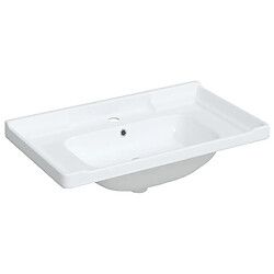 vidaXL Évier de salle de bain blanc 81x48x23cm rectangulaire céramique