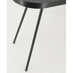 Acheter Aubry Gaspard Table basse ovale en métal noir 70 x 30 x 57 Noir.