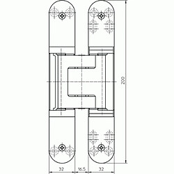 Simonswerk Paumelle Tectus TE 540 3D laqué argent en boîte de 2 pas cher