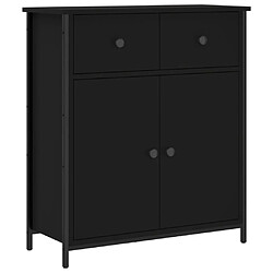 vidaXL Buffet noir 70x30x80 cm bois d'ingénierie