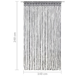 Acheter vidaXL Rideau en macramé Anthracite 140x240 cm Coton