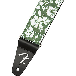 Hawaiian Strap 2" Green Floral Fender