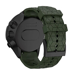 Bracelet en silicone 24mm vert armé pour votre Suunto 9 Baro