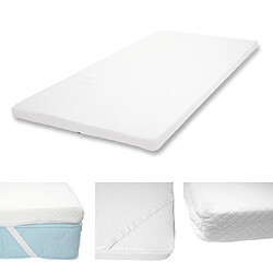 Mendler 6cm Surmatelas en mousse à froid HWC-E63, Couvre-matelas, housse de matelas ~ 90x200cm