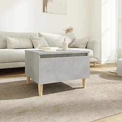 Maison Chic Table d'appoint | Table Basse Gris béton 50x46x35 cm Bois d'ingénierie -GKD50940