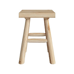 Avis Rendez Vous Deco Tabouret de jardin Makam en bois de teck brut H40 cm