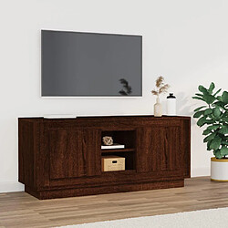 vidaXL Meuble TV chêne marron 102x35x45 cm bois d'ingénierie