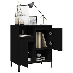 Avis vidaXL Buffet Noir 60x35x70 cm Bois d'ingénierie