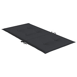 Acheter vidaXL Coussins de chaise de jardin à dossier bas lot de 6 noir