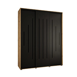 Abiks Meble Armoire Davos 12 À Portes Coulissantes 235,2/190/60 3 Portes