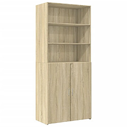 Avis vidaXL Buffet haut chêne sonoma 80x42,5x249 cm bois d'ingénierie