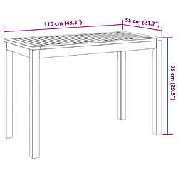 vidaXL Ensemble à manger de jardin 3 pcs Bois d'acacia solide pas cher