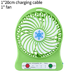 (Vert) Ventilateur de Bureau Usb Mini Trois Vitesses Portable Compact Couleur Unie Été Silencieux