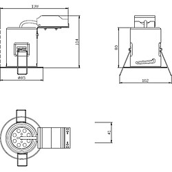 KNIGHTSBRIDGE Downlight fixe coupe-feu GU10 - Blanc 230V IP20 35W