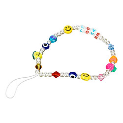 Avizar Bijou de Téléphone 25 cm Lettre Love et Emojis Pratique Multicolore