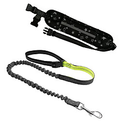 Acheter mains libres chien plomb marche ceinture de course jogging taille sac pet leash noir