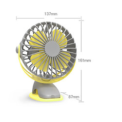 Universal Refroidissement portable 4000mAh Ventilateur rotatif à 360 degrés Mini ventilateur USB Refroidisseur à 4 vitesses Ventilateur rechargeable Clip de bureau Ventilateur