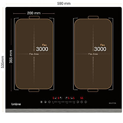 Avis Dijon Table de cuisson à induction Linarie LS60I2F 4 zones de 60 cm avec double zone Flexible