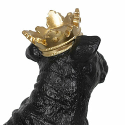 BigBuy Home Figurine Décorative Noir Doré Chien 15,5 x 18,4 x 25,5 cm pas cher