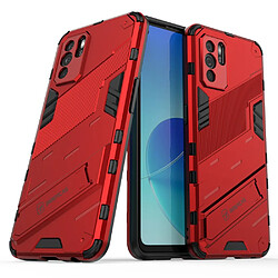 Coque en TPU antichoc avec béquille rouge pour votre OPPO Reno6 Z