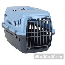 Avis Lot de 2 DOGI PANIER DE TRANSPORT CAISSE DE TRANSPORT CAGE DE TRANSPORT CHIENS ET CHATS GIPSY BLEU ET GRIS ANTRACITE 45X30X30CM+Dogi