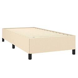 Acheter Maison Chic Lit adulte - Lit simple Cadre de lit,Structure du lit Contemporain Crème 90x190 cm Tissu -MN24304