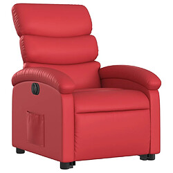 Avis Maison Chic Fauteuil Relax pour salon, Fauteuil inclinable électrique rouge similicuir -GKD62063