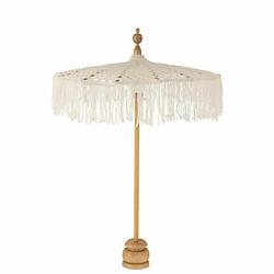 Paris Prix Parasol Déco sur Pied Macramé 95cm Blanc