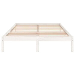 Acheter Maison Chic Lit adulte - Lit simple Cadre de lit,Structure du lit Contemporain Blanc Bois de pin massif 120x200 cm -MN50283