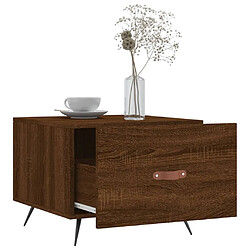 Avis vidaXL Table basse Chêne marron 50x50x40 cm Bois d'ingénierie