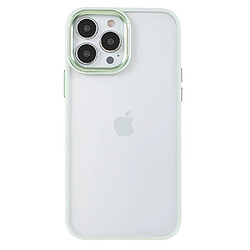 Coque en TPU + acrylique Anti-rayures, avec protection de l'objectif de l'appareil photo vert clair pour votre iPhone 13 Pro 6.1 pouces