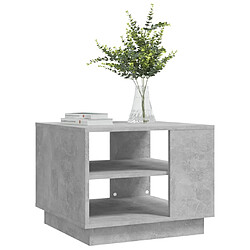 Avis vidaXL Table basse gris béton 55x55x43 cm bois d'ingénierie