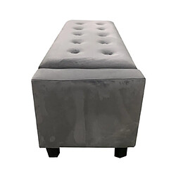 Mes Banc de rangement 110x40x39 cm en velours gris