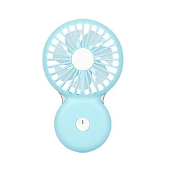 Veilleuse Créative Mini Ventilateur Ventilateur Portatif Extérieur Portatif USB Rechargeable Petit Ventilateur Portatif Personnel-Bleu