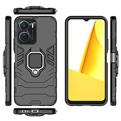 Htdmobiles Coque pour Vivo Y16 - housse etui rigide anti choc + verre trempe - NOIR