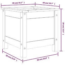 vidaXL Jardinière 40x40x39 cm bois massif douglas pas cher