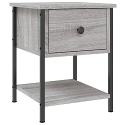 Maison Chic Table de chevet, Table de Nuit pour chambre salon sonoma gris 34x35,5x45 cm bois d'ingénierie