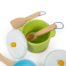 Avis Bigjigs Toys Ensemble de casseroles et poêles en bois