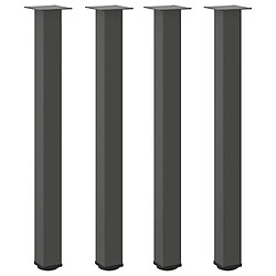 vidaXL Pieds de table basse 4 pcs anthracite 90-92 cm acier