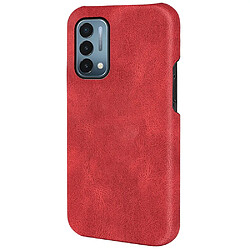 Coque en TPU + PU léger, rouge pour votre OnePlus Nord N200 5G