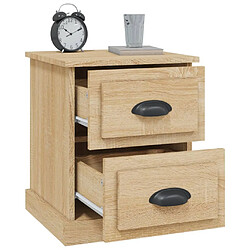 Maison Chic Table de chevet,Table de Nuit,Meuble de Rangement chêne sonoma 39x39x47,5 cm bois d'ingénierie pas cher